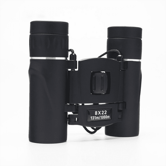 8×22 Compact Binoculars for Adults and Kids, BK7 Prism, Easy Focus, Lightweight Mini Binoculars for Bird Watching, Hunting, Travel – Black