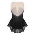 thumbnail image 2 of TTAO Kids Girls Rhinestone Ice Figure Roller Skating Dress Ballet Dance Gymnastics Leotard Tutu Dress Black 14, 2 of 7