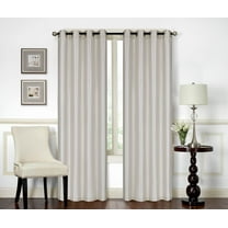 All American Collection New Elegant Modern Contemporary Solid Faux Silk Window Treatment Curtain (54" x 84", Beige Panel)