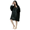 thumbnail image 3 of Wearable Blanket Hoodie, Oversized Sherpa Fleece Sweatshirt Blanket with Giant Hood Pocket and Sleeves for Adult, Warm & Cozy Grey Blanket, 3 of 6