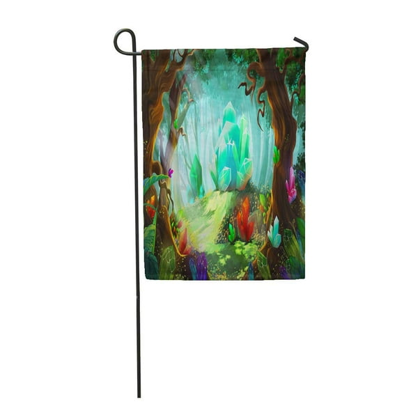 POGLIP The Legend of Diamond and Crystal Forest Video Game Garden Flag Decorative Flag House Banner 12x18 inch