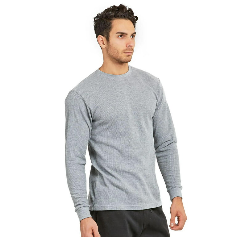 Men's Heavyweight Cotton Long Sleeve Thermal Top, White 3XL, 1 Count, 1  Pack 