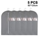 thumbnail image 1 of Juego de 5 bolsas colgantes para ropa para almacenamiento, funda para traje transpirable para armario, funda protectora para traje antipolvo con cremallera para abrigo, chaqueta Xemadio 2035230-6, 1 of 9