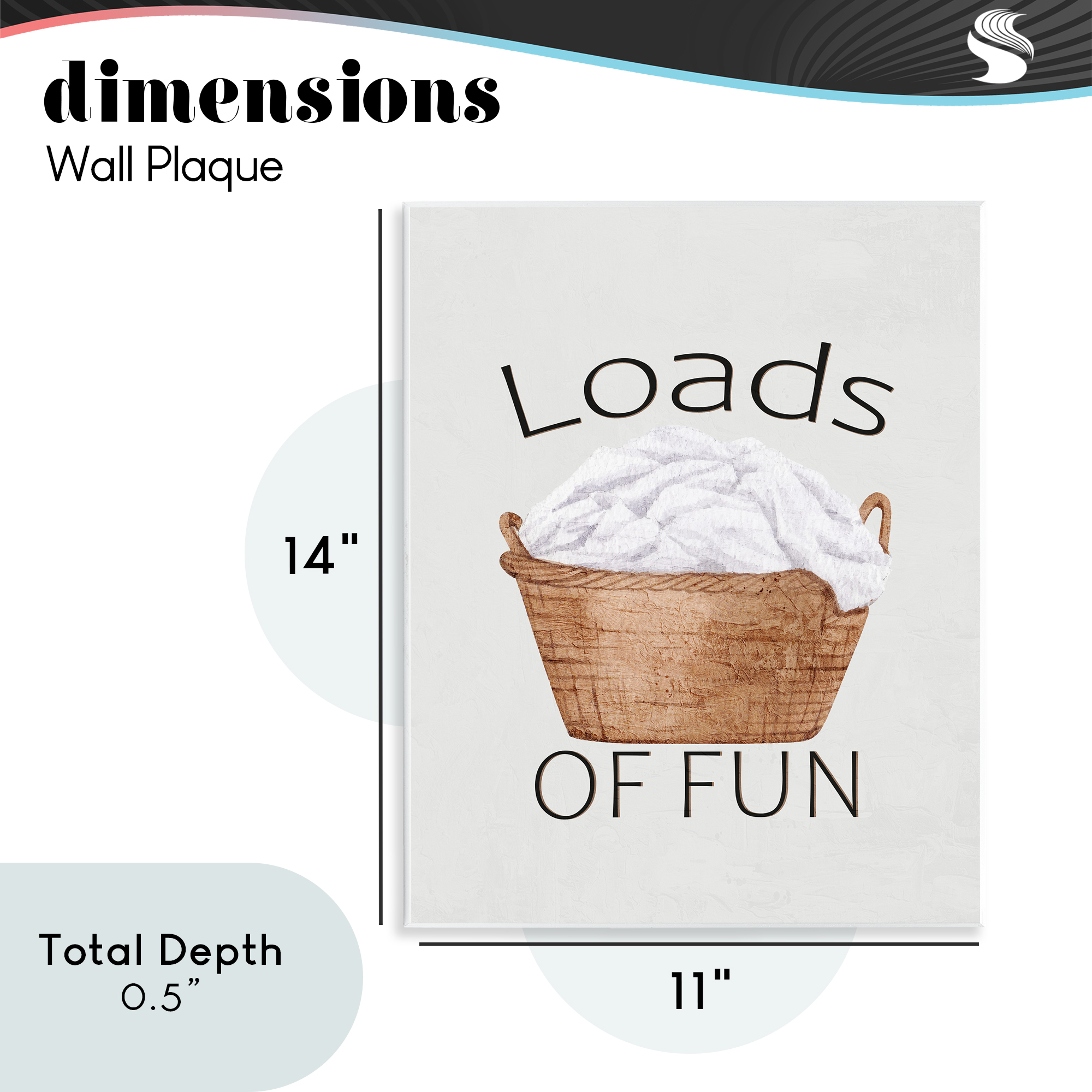 Loads Of Fun Laundry Basket Wall Plaque Art, design by Kim Allen