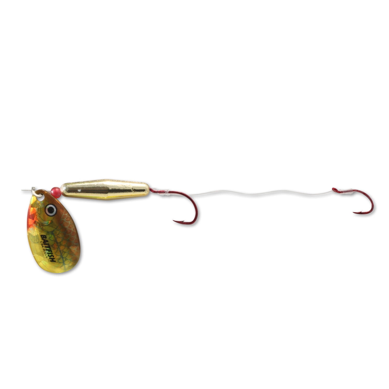 Northland Fishing Tackle BAITFISH FLOAT'N SPIN - 1/Card - 60" Snell-#4 Blade-#4 Hooks - Sunrise
