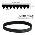 thumbnail image 2 of Unique Bargains 150J8 PJ V-Ribbed Belt, EPDM Industrial Transmission Serpentine Belt, 2 Pack, 2 of 5