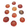 thumbnail image 2 of 10 piedras rúnicas grabadas, piedras de palma, piedras rúnicas curativas de bruja con símbolo grabado para meditación, adivinación y ágata roja., 2 of 14