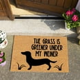 thumbnail image 6 of Carpet Polyester Carpet Funny Dog Language Mat: "Grass Grows Better Under My Dog'S Watering" Mat, 6 of 6