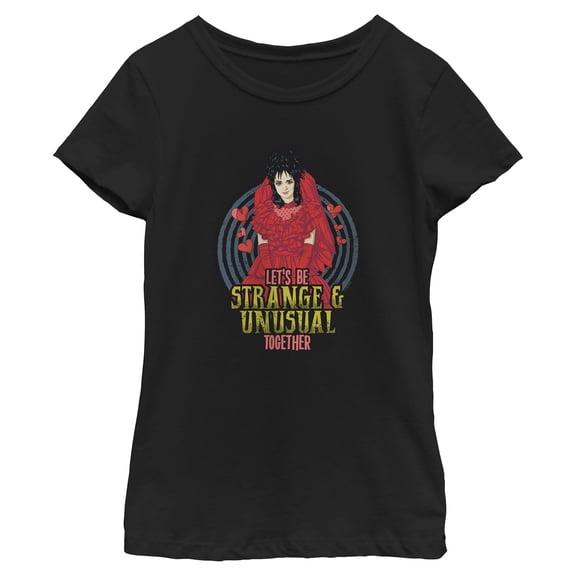 Girls Beetlejuice Let's Be Strange And Unusual Together T Shirt