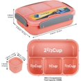 thumbnail image 2 of Hltpoi Bento Lunch Box Adult  Kids  Lunch Containers for Adults/Kids/Students 1300ML-4 Compartment (Blue), 2 of 7