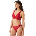 thumbnail image 2 of b.tempt'd by Wacoal Women's No Strings Attached Bralette, Crimson Red, Small, 2 of 3