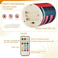 thumbnail image 5 of Yayeee Flameless Candles with Remote Flickering Battery Operated Multi Color Changing, Navy Blue Stripes, 5 of 7