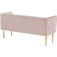 thumbnail image 3 of Home Square 2 Piece Contemporary Velvet Bench Set in Pink, 3 of 5