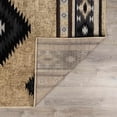 thumbnail image 4 of BoutiqueRugs Hoylake Bohemian Southwestern Colorful Area Rug - Tribal Diamond Boho Carpet for Living Room, Bedroom - Black, Charcoal, Gray - 5'3" x 7'9" (5x7), 4 of 11