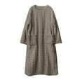 thumbnail image 6 of Womens Long Robe Sleepwear Housecoat Winter Warm Pajamas Bathrobe Dressing Gown Coffee M, 6 of 6
