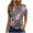 Gray 10, variant on Women's Summer T-Shirts Fashion Gradient Color Printing Shirts Lightweight Crew Neck Short Sleeve Blouses Casual Loose Pullover Tops
