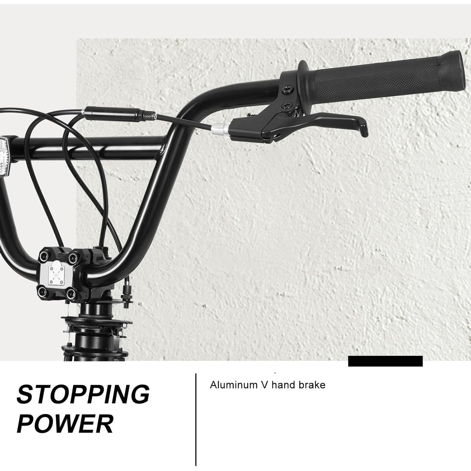 Hykolity 20 inch BMX Bike Freestyle Cycling Trick Bicycle with 4 Pegs for Teenage Adults Men Women Beginners Street Stunt Bike V-Brake Black