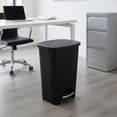 thumbnail image 5 of 80 Quarts / 20 Gallon Step-On Kitchen Trash Can with Foot Pedal, Black Plastic Garbage Bin, 5 of 6