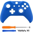 thumbnail image 7 of eXtremeRate Blue Soft Touch Front Housing Shell Case for Xbox One S/X Controller, Comfortable Replacement Kit Faceplate Cover for Xbox One Wireless Controller Model 1708 - Controller NOT Included, 7 of 7