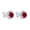 Red, variant on 1 Pair Stud Earrings Sunflower Shape Cubic Zirconia Inlaid Ear Studs Women Geometric Earrings Jewelry Gift
