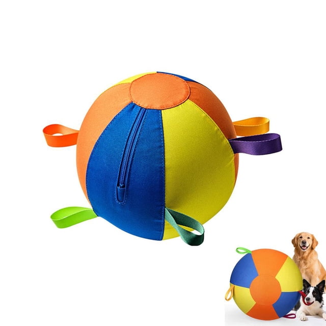 Calming Jumbo Ball for Dogs, Giant Herding Ball for Dog,Tear-Resistant Inflatable Big Balls with Handle Cover & Pump,Fun Giant Tennis for Outdoor Play & Exercise Dogs