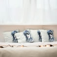 thumbnail image 3 of Ambesonne Abstract Throw Pillow Cover 4 Pack, Watercolor Woman Image, 18", Coconut Blue and Black, 3 of 6