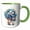 Green/White, variant on 3drose, Cute Old Couple with His Arm Around Her Illustration, 11oz Magic Transforming Mug
