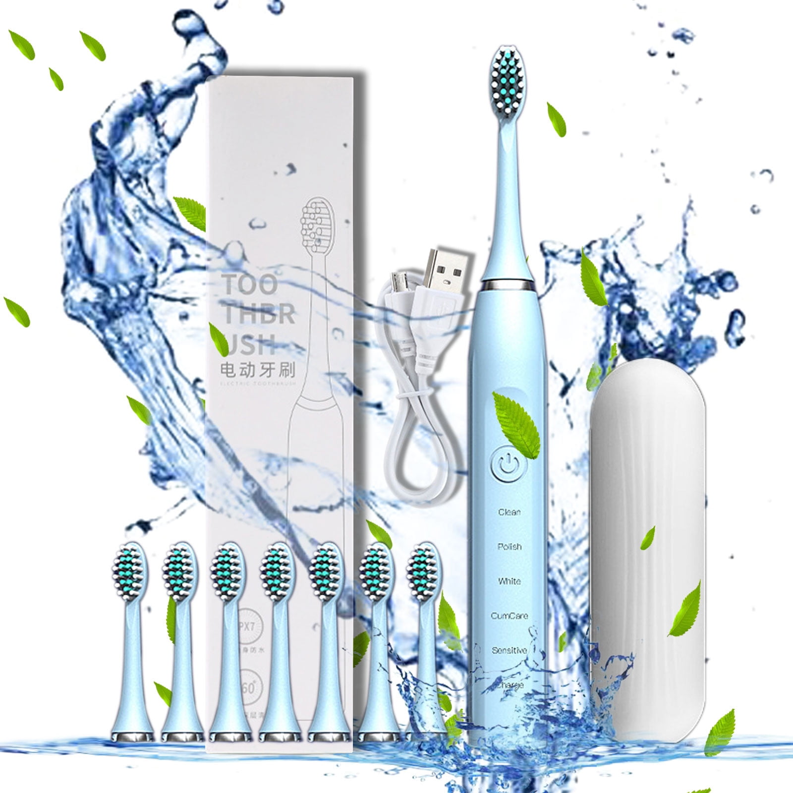 Toothbrush Rechargeable Sonic Toothbrushes for Adults with 5 Brushing