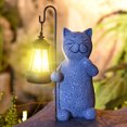 thumbnail image 4 of Luz de escultura de gato luz Solar de estatua de Animal creativa para el hogar Patio césped, 4 of 9