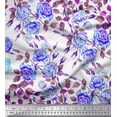 thumbnail image 1 of Soimoi Cotton Duck Fabric Leaves & Rose Flower Print Fabric by Yard 42 Inch Wide, 1 of 1