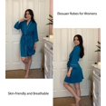 thumbnail image 4 of Ekouaer Women Kimono Robes Knee Length Knit Bathrobe Lightweight Soft Sleepwear V-neck Casual Ladies Loungewear, 4 of 6