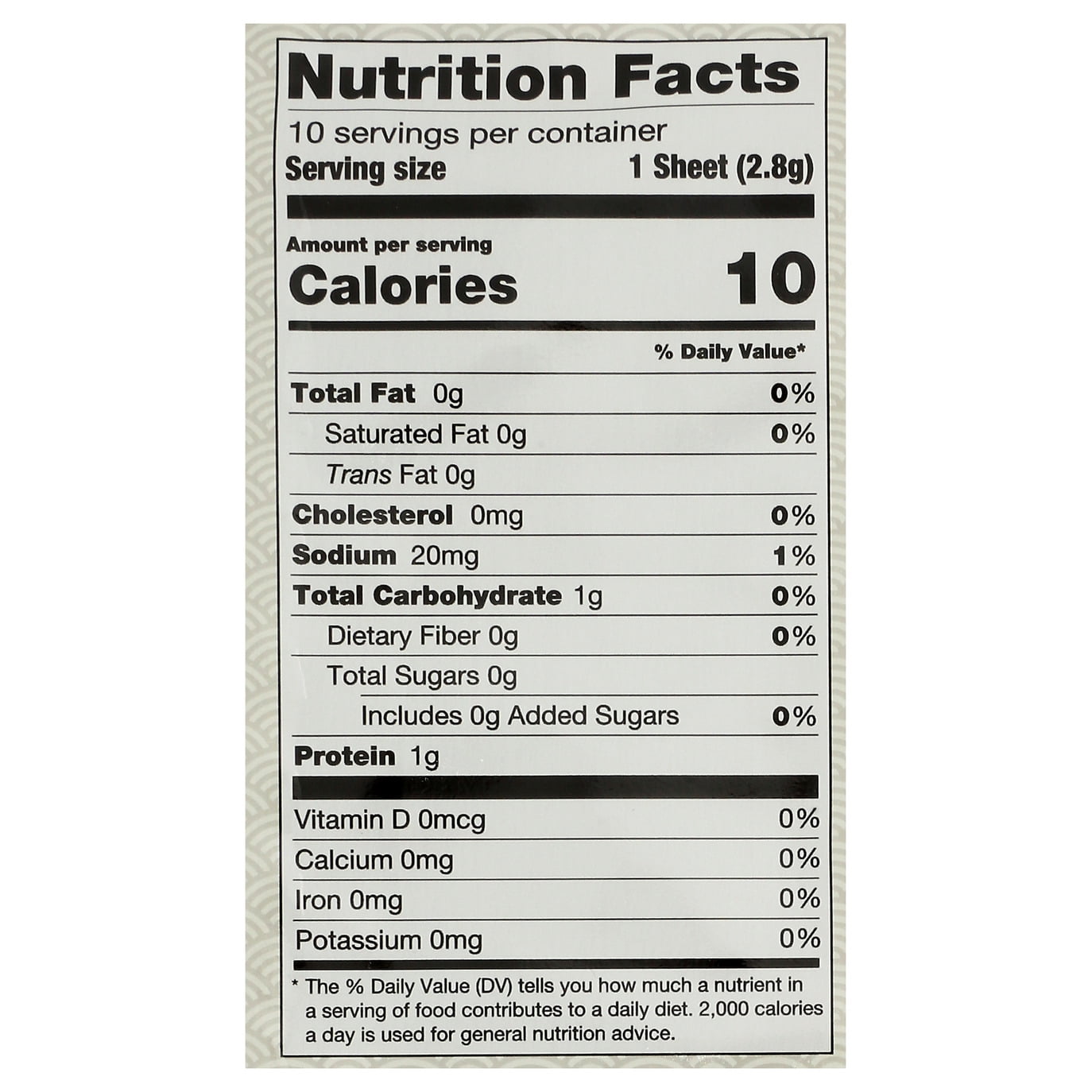 J-Basket Sushi Nori Organic Roasted Seaweed 10 Sheets 1 oz
