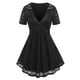thumbnail image 1 of Camiseta Frente Atado de Talla Grande de El Panel de Encaje Rosegal  Camisetas tallas grandes, 1 of 5