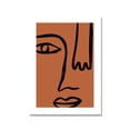 thumbnail image 3 of Póster de arte lineal con rostro abstracto estilo bohemio chic, impresión en lienzo beige y negro para decoración de pared del hogar moderno, 3 of 5