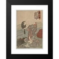 thumbnail image 2 of Utagawa Kunisada (Toyokuni III) 11x14 Black Modern Framed Museum Art Print Titled - Woman Diver Combing Her Hair (1786-1864), 2 of 5