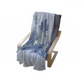 thumbnail image 4 of Seattle Skyline Soft Flannel Fleece Throw Blanket, Doodle Urban Setting in Washington Blue Toned Illustration, Cozy Plush for Indoor and Outdoor Use, 70" x 90", Azure Blue and Pale Blue, by Ambesonne, 4 of 6