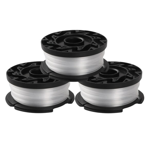 3PCS Replacement Strimmers Spools Nylon Line Cutting Trimmer Mowing Ropes Set Compatible for Black Decker AF-100-3ZP (Silver)