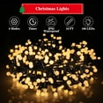 thumbnail image 5 of TGXCF 49ft 300 LED Christmas Lights Outdoor Indoor Black Wire Twinkle Christmas Tree String Lights, Warm White, 5 of 7