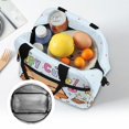 thumbnail image 6 of HUIACONG Aluminum Film Material Thermal Tote with Cute Capybara Print, Dirt Resistant Lunch Tote for Hiking Picnic and Student Daily Use, 6 of 10