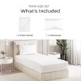 thumbnail image 2 of Sleepy Town Bed Sheets Set, Soft & Wrinkle Free Microfiber 2 Piece Twin Sheet Set Deep Pocket, White, 2 of 5