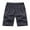 001 Dark Gray, variant on Men's Solid Color Workwear Shorts Outdoor Casual Elastic Waist Straight Shorts with Multi Pocket