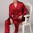 thumbnail image 5 of outfmvch cardigan for men cardigan and trousers pajamas set classic sleepwear loungewear womens tops red, 5 of 8