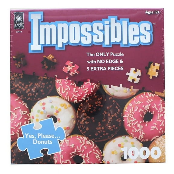 BePuzzled Impossibles Jigsaw Puzzle 1000 Pieces 24"X24"-Yes, Please Donuts