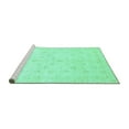 thumbnail image 2 of Ahgly Company Machine Washable Indoor Round Oriental Turquoise Blue Traditional Area Rugs, 3' Round, 2 of 4