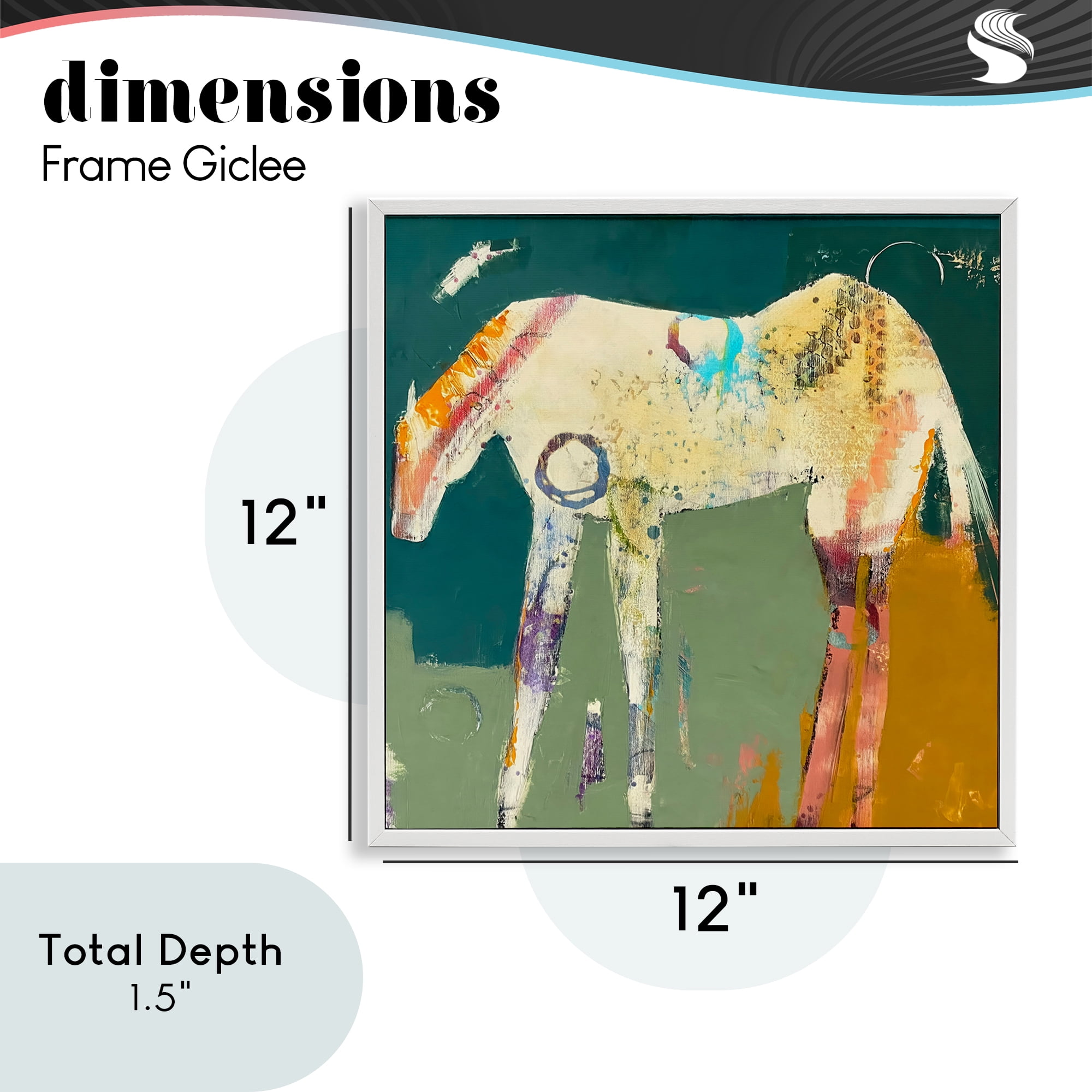 Into The Mystic Horse White Framed Giclee Art, design by Dianna Fritzler