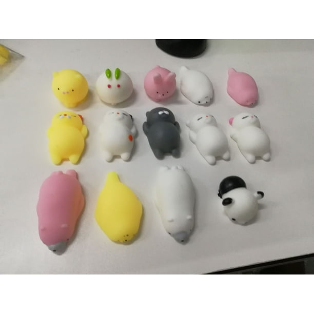 pcs Set Mini Mochi Squishy Animals Panda Cat Stress Reliever Anxiety Toy For Children Adults Walmart Com