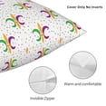 thumbnail image 3 of Yiaed Mardi Gras Carnival1 Print Pillow Covers Super Soft Decorative Square Throw Pillow Covers Case Cushion Covers for Sofa Couch Bedroom Car Decor（No pillow core）-24"x24", 3 of 7
