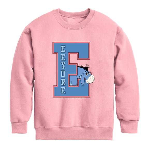 Winnie The Pooh - Eeyore Collegiate - Youth Boys Crew Fleece Sweatshirt