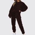 thumbnail image 2 of XuJwPNcy Women's Corduroy 2 Piece Lounge Outfits Long Sleeve Pullover Sweatshirt and Sweatpants Sweatsuit Fall Fashion Clothes Women Clothes, 2 of 7