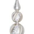 thumbnail image 4 of Northlight Glittered Glass Finial Christmas Tree Topper - 14.5" - Silver and White, 4 of 6